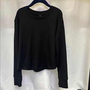 Pixie Lane girls Black Long Sleeve ribbed shirt size 7